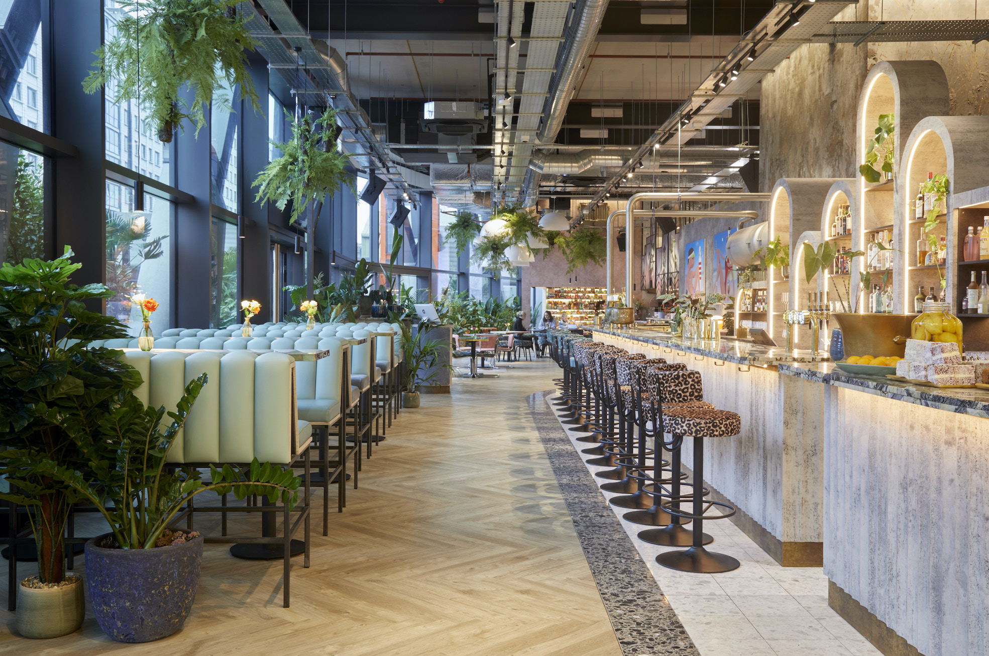 Daisy Green at Bondi Green London restaurant with bespoke architectural LED lighting design